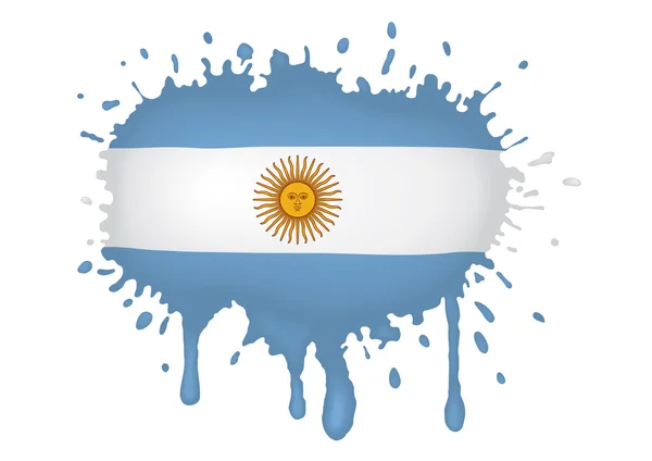 Argentina schizzi bandiera — Vettoriale Stock