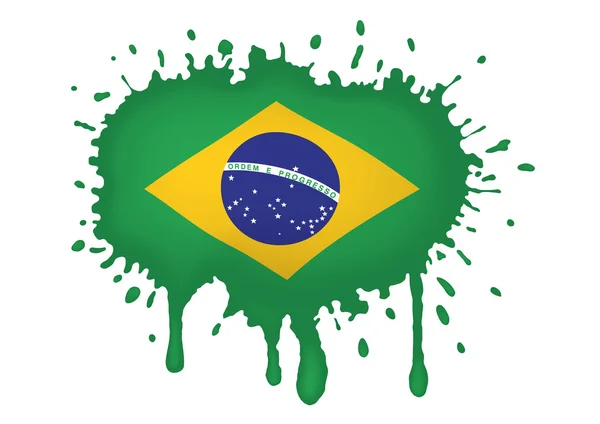 Esboço Bandeira brasileira — Vetor de Stock