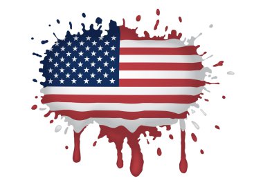 Sketch of the U.S. flag clipart
