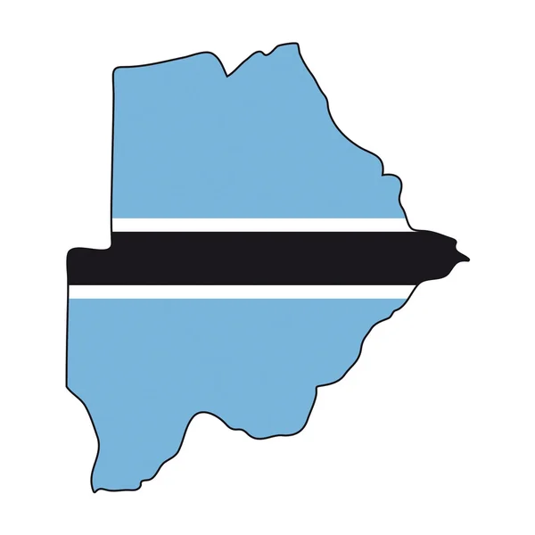 Mappa bandiera Botswana — Vettoriale Stock