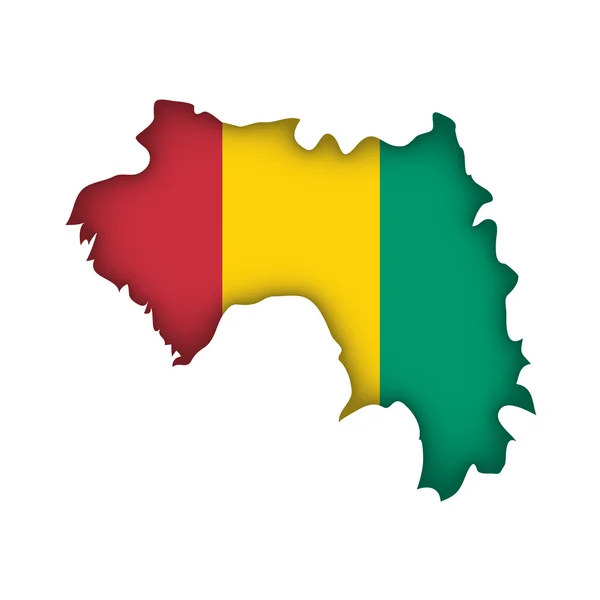 नक्शा ध्वज गिनी — स्टॉक वेक्टर