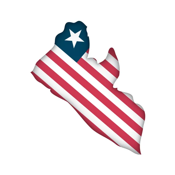 Mapa flaga Liberii — Wektor stockowy