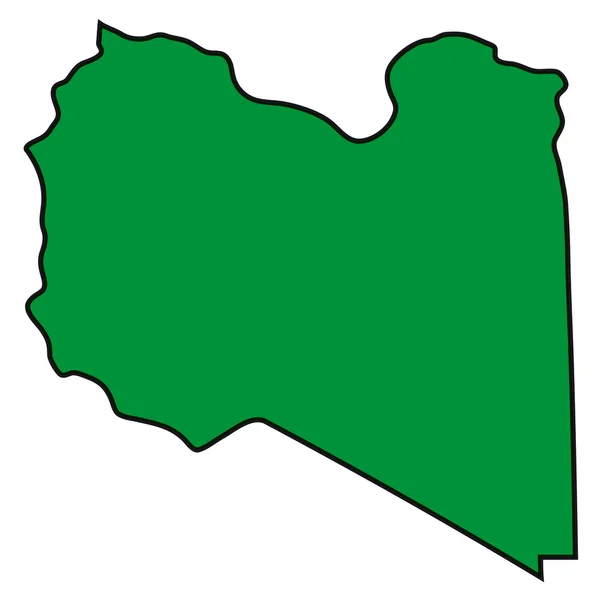 Mapa Bandera Libya — Archivo Imágenes Vectoriales