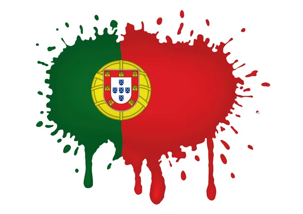 Portugal flagga skisser — Stock vektor