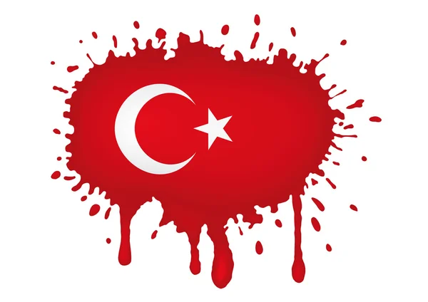 Turkiet flagga skisser — Stock vektor