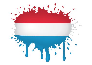 Luxembourg flag sketches clipart