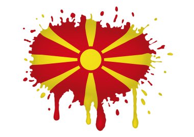 Macedonia flag sketches clipart