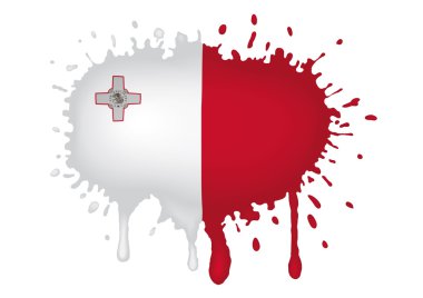 Sketches Malta flag clipart