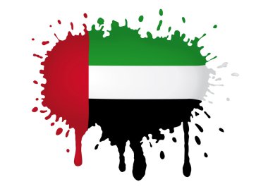 United Arab Emirates flag sketches clipart