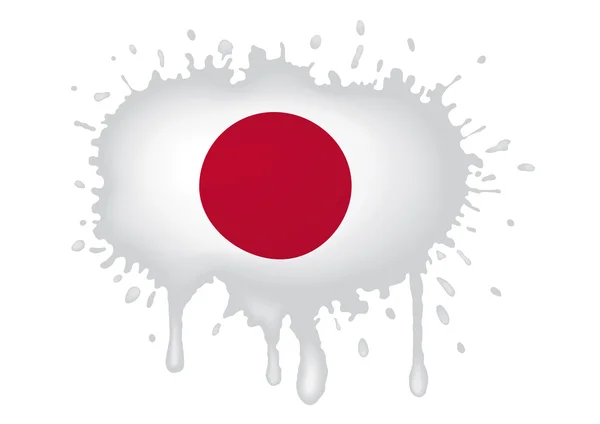 Japonya bayrağı kroki — Stok Vektör