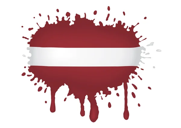 Letonya bayrağı skeçler — Stok Vektör
