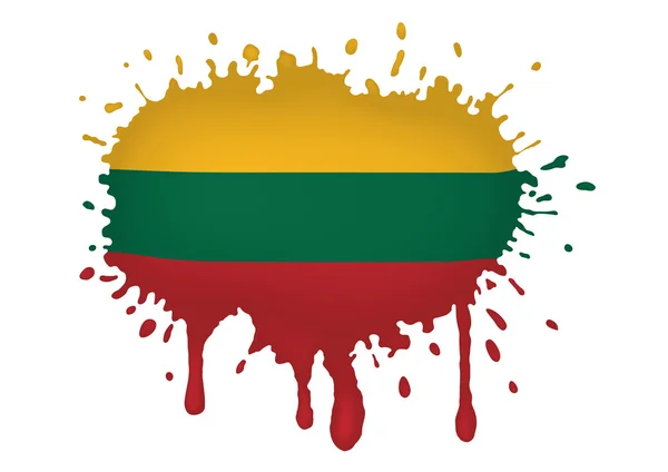 Drapeau Lituanie croquis — Image vectorielle