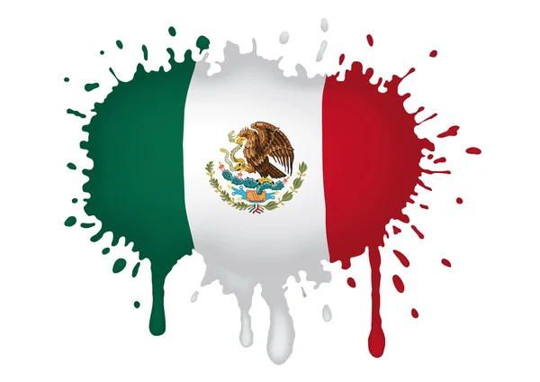 Skizze mexikanische Flagge — Stockvektor