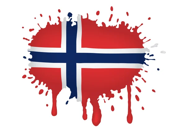 Norge flagga skisser — Stock vektor