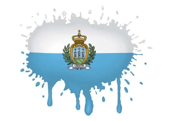 Croquis du drapeau de Saint-Marin — Image vectorielle