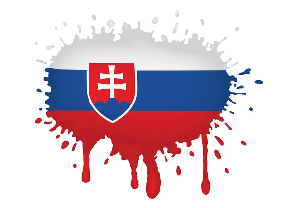 Eslováquia bandeiras esboços — Vetor de Stock