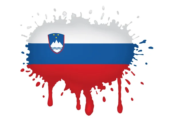 Slovenya bayrağı skeçler — Stok Vektör