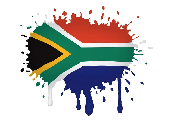 南アフリカ共和国の旗のスケッチ — ストックベクタ