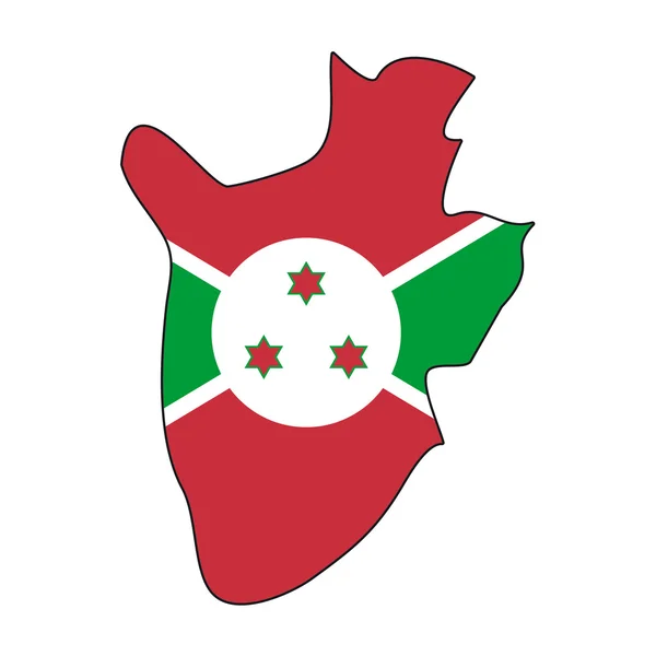 Map flag Burundi — Stock Vector