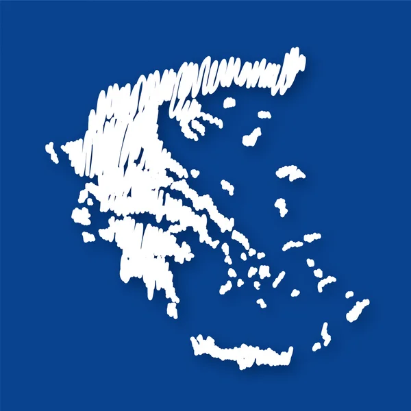 Карта прапор Греції — стоковий вектор