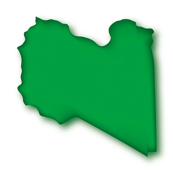 Mappa bandiera Libia — Vettoriale Stock