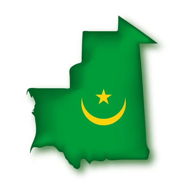 Carte géographique Mauritanie — Image vectorielle