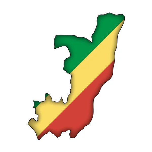Map flag Senegal — Stock Vector