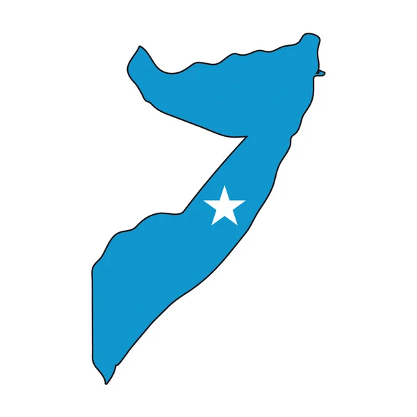 Mapa vlajka Somálsko — Stockový vektor