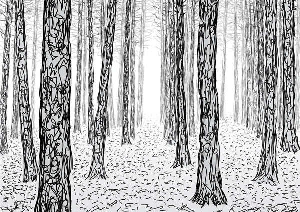 En el bosque — Archivo Imágenes Vectoriales