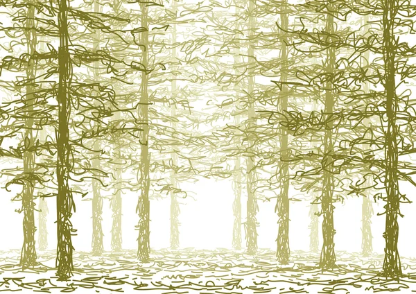 Dans la forêt — Image vectorielle