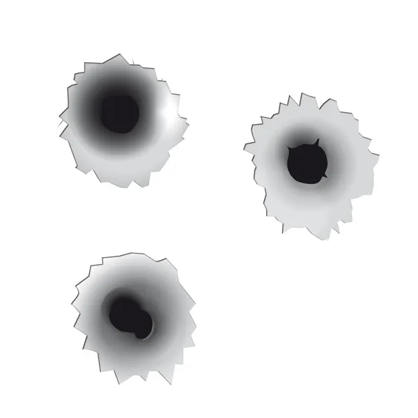 stock vector Bullet holes
