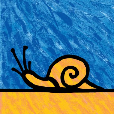 Snail painting clipart