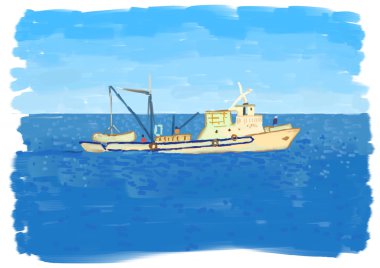 Fishing boat clipart