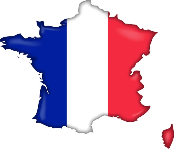 Karta Frankrike — Stockfoto