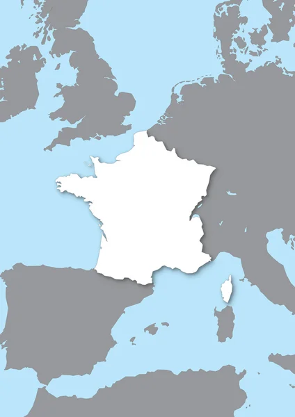 地图法国 — 图库照片
