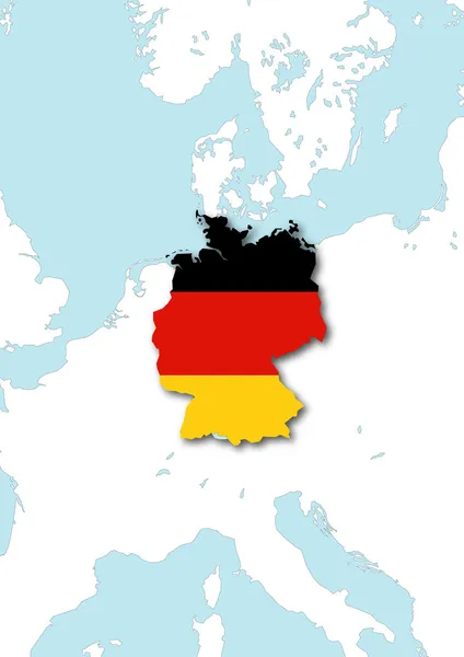 Karta Tyskland — Stockfoto