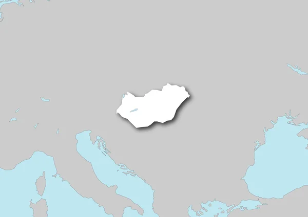 Mapa Hungria — Fotografia de Stock