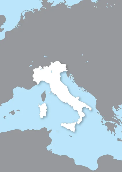 地图意大利 — 图库照片