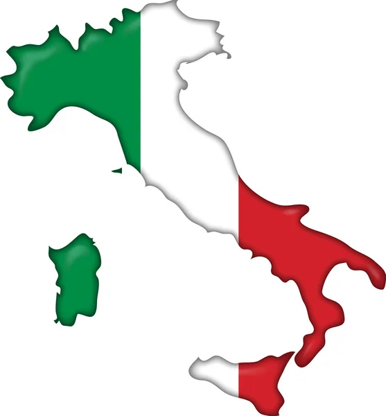 Olaszország Térkép — Stock Fotó