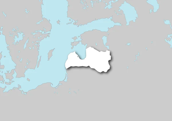 Carte géographique latvia — Photo