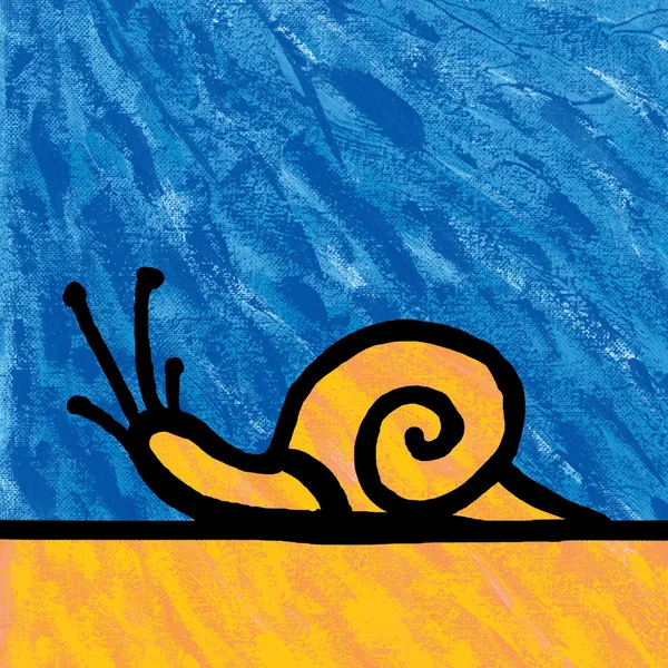 Snail painting — Stock Photo, Image