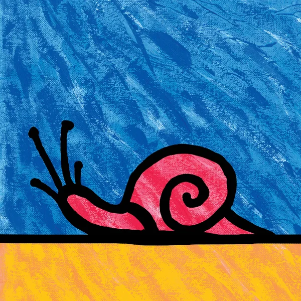 蜗牛绘画 — 图库照片