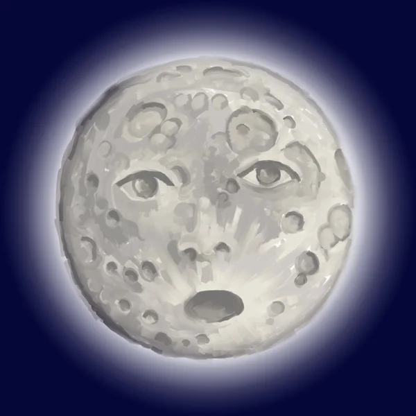 月球绘画 — 图库照片