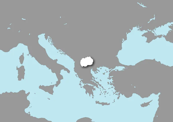 Mappa Macedonia — Foto Stock