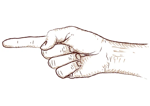 Zeigende Hand — Stockfoto