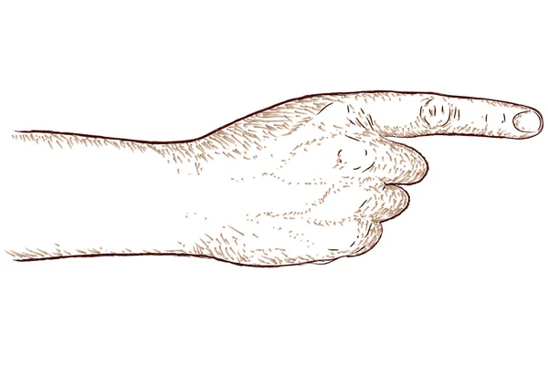 Ukazující ruku — Stock fotografie