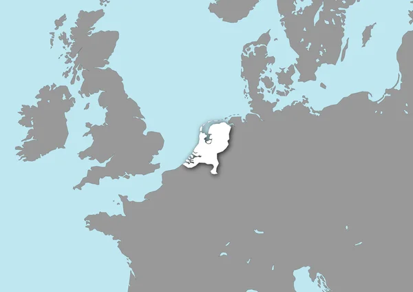La mappa di Paesi Bassi — Foto Stock