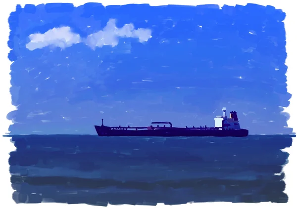 Öltanker bemalt — Stockfoto