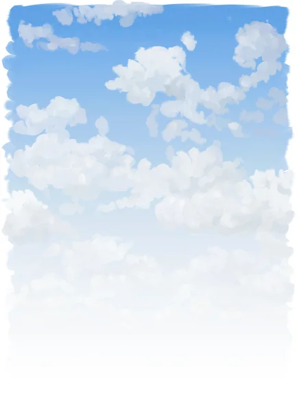 Pintado con nubes — Foto de Stock