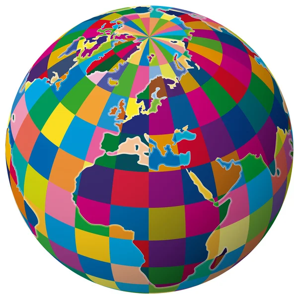 Terre colorée — Image vectorielle
